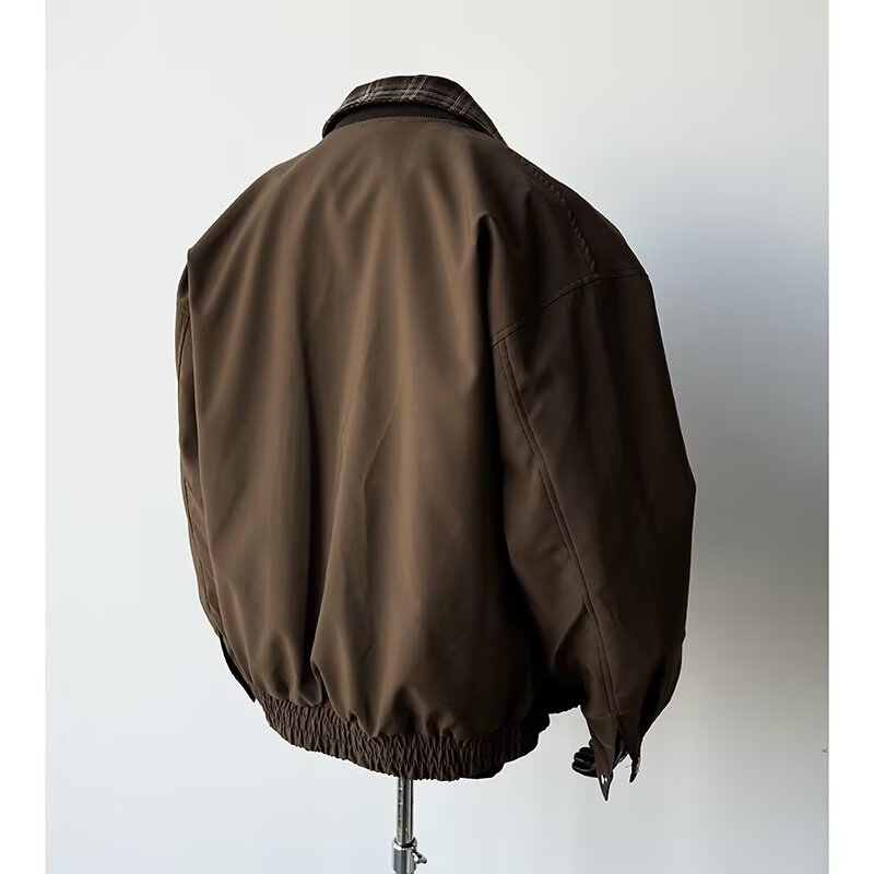 Brown fake two short jackets for men