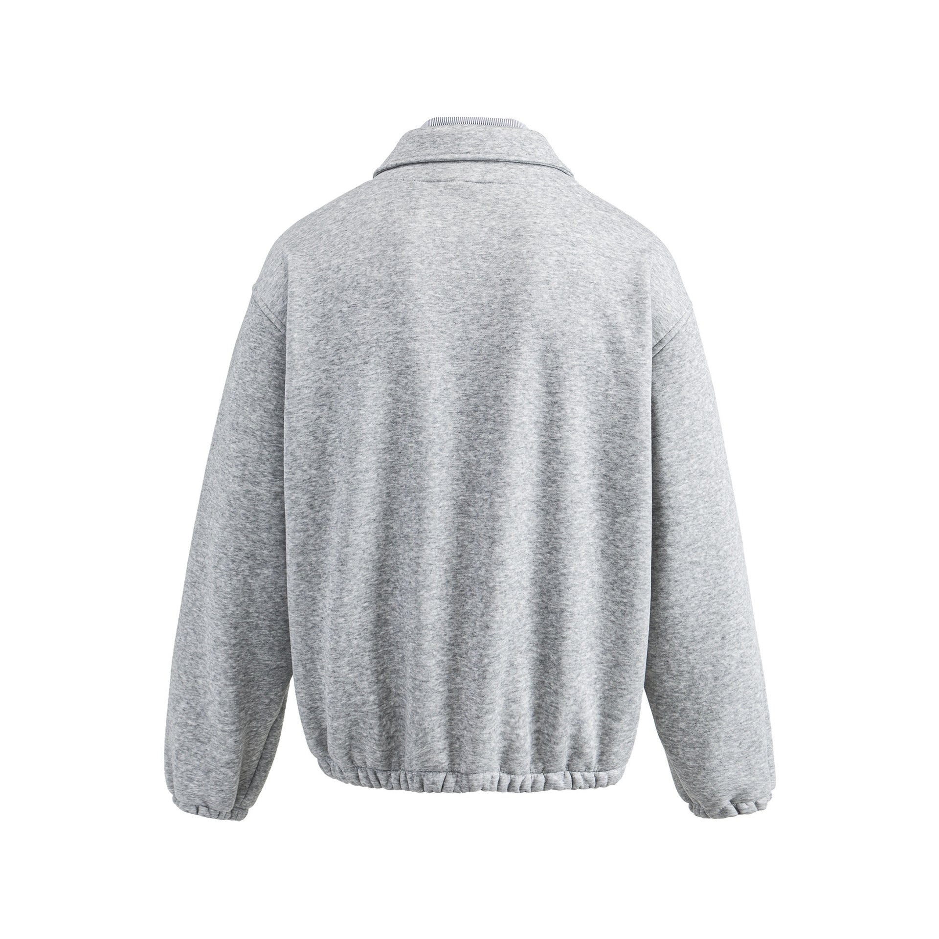 Fake two flip up zipper hoodies