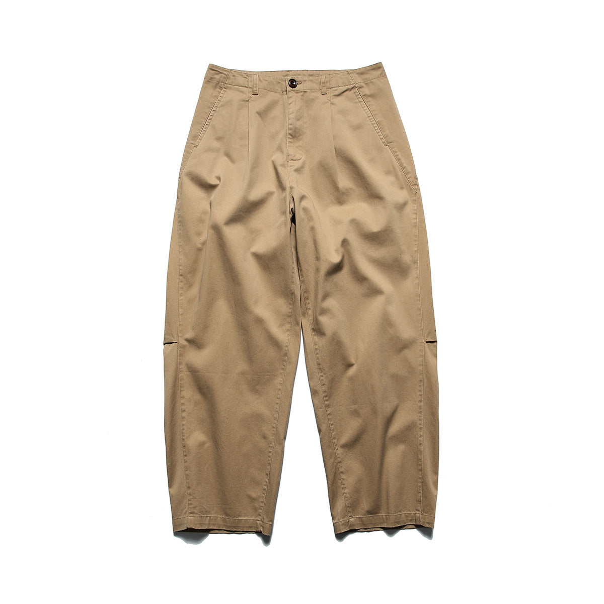 Casual Cotton Washed Loose Straight Leg Relaxed Pants Men Wide Leg Cargo Pants