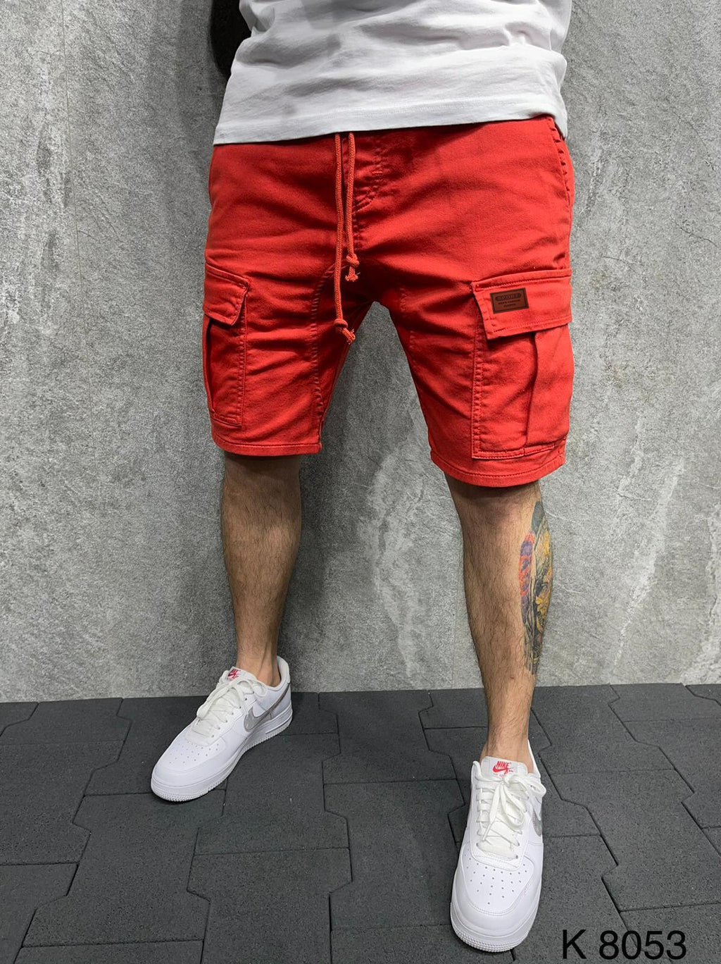 New Spring Summer Men Cargo Shorts Relaxed Fit Breeches Bermuda Casual Short Pants Stick a Skin Social Cargo Short Men