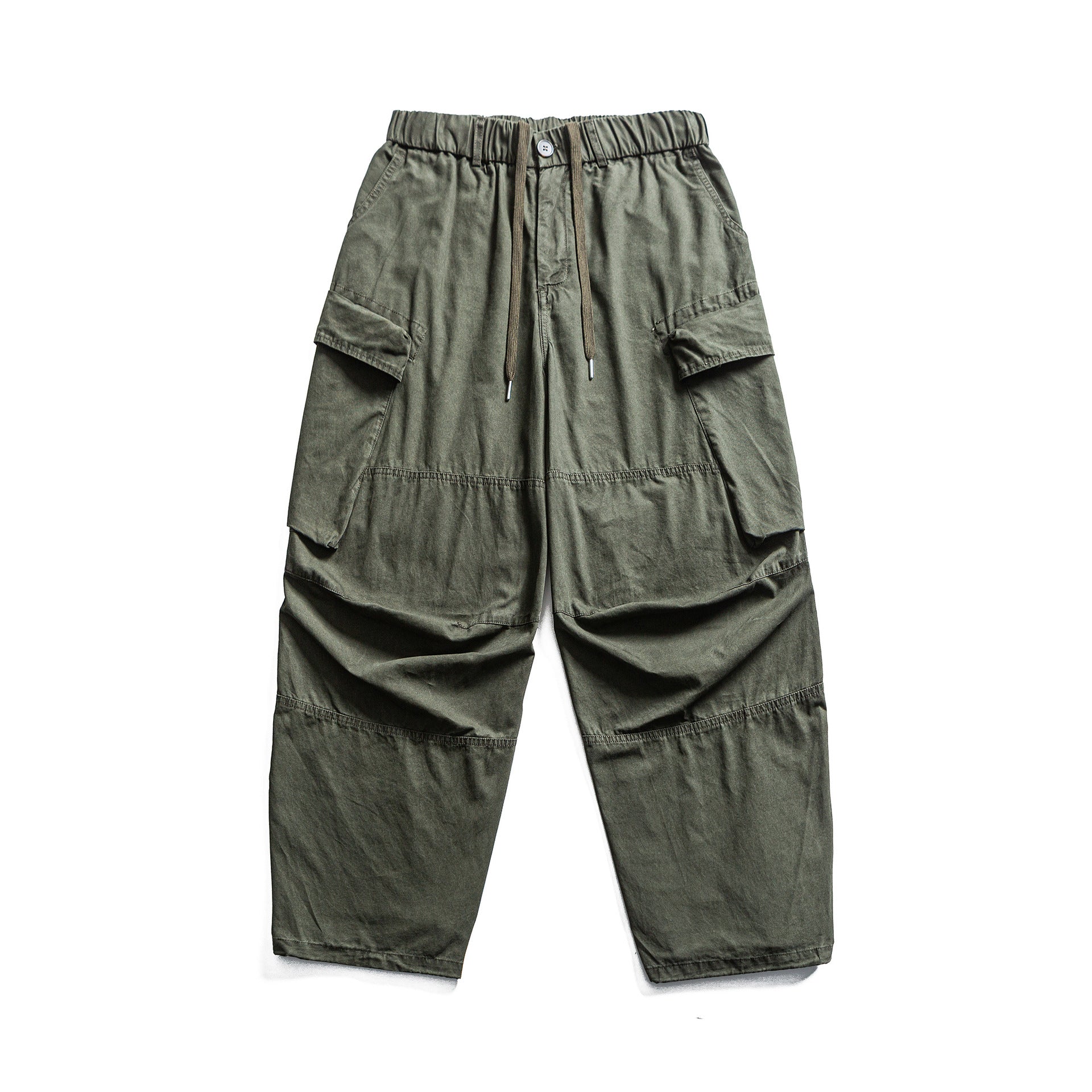 Cargo Pants with Large Pockets, Loose Fit, Relaxed Tapered Leg, Workwear Design, Long Pants